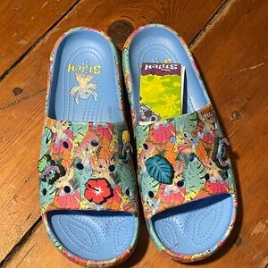 Stitch crocs sandals